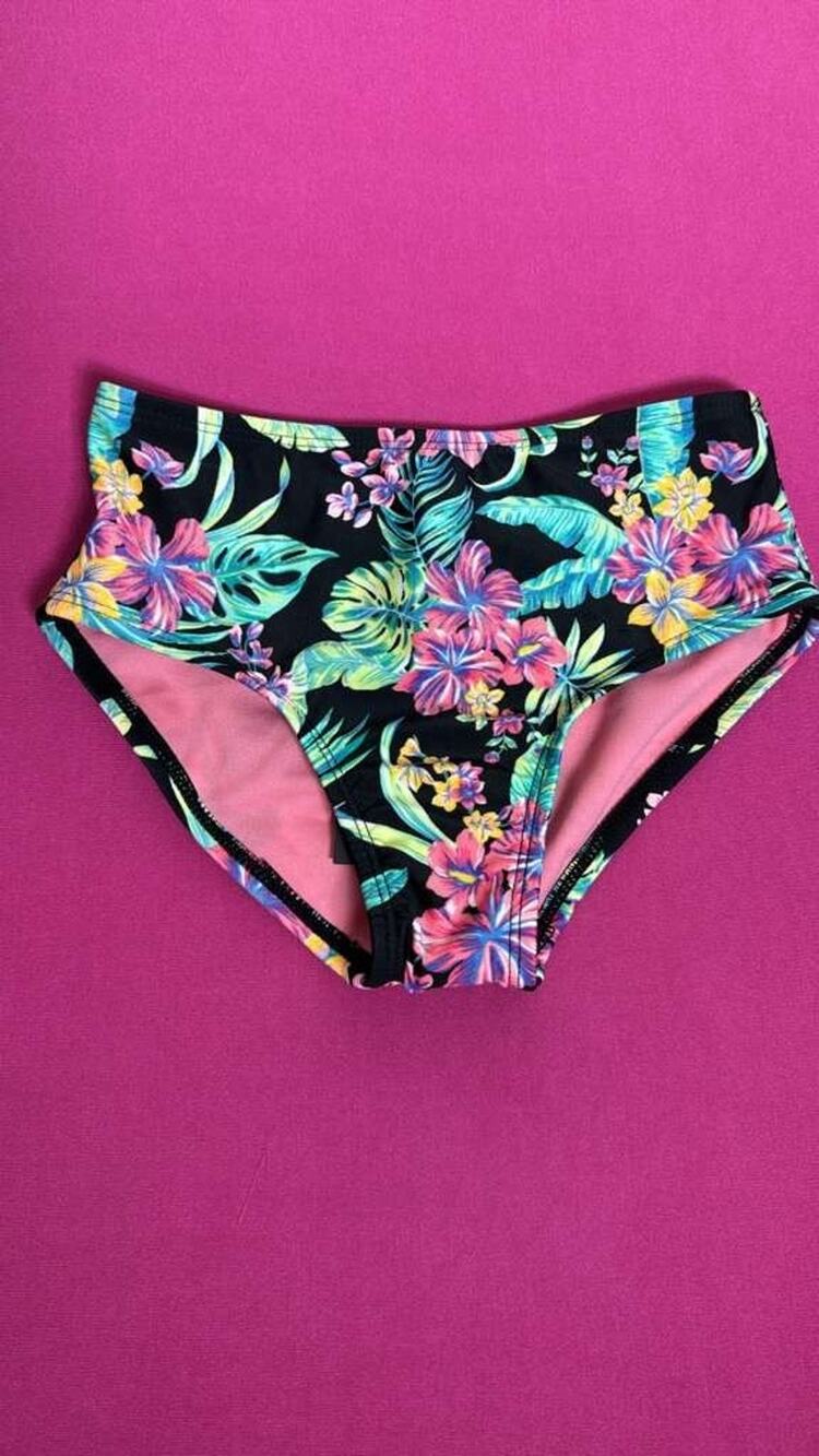 Art Class Tropical Floral Bikini Bottom Girls Size XS (4/5)